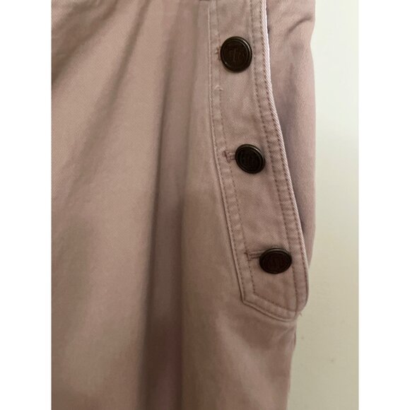 Talbots Khaki Wide-Leg Pants Side Button Details Size 16 - Picture 7 of 11